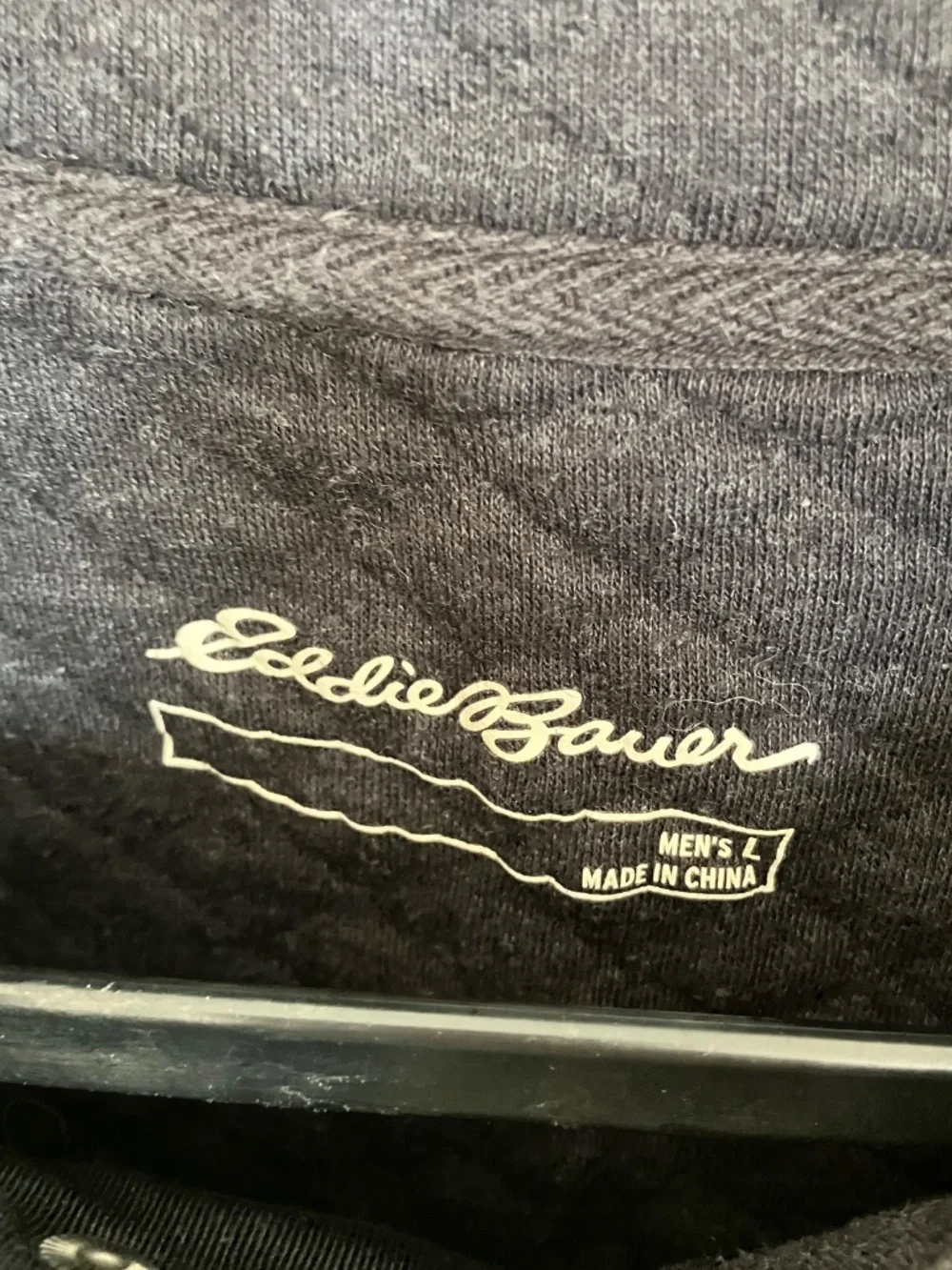 Eddie Bauer Men's L quilted snap pullover